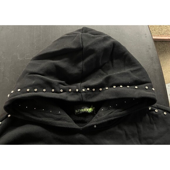 Beetlejuice x Forever21 Rhinestone Never Trust The Living Graphic Hoodie Size S - Picture 7 of 9